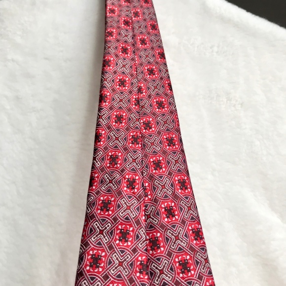 Ermenegildo Zegna Tie CARDINAL Red pattern Silk - Picture 4 of 7